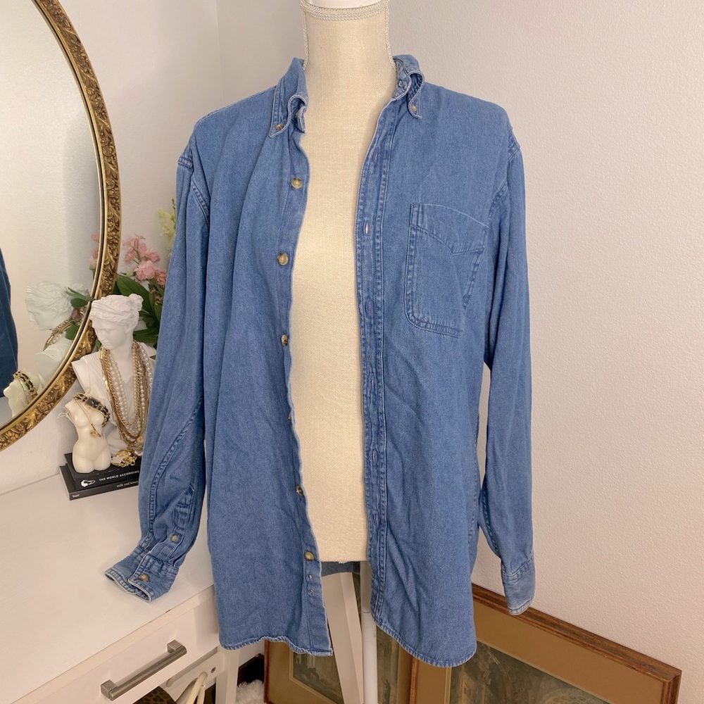 Denim button down shirt